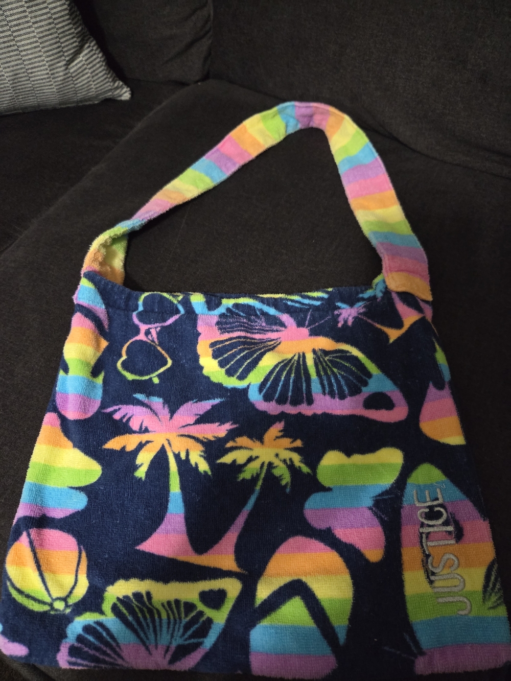 Justice Kids Rainbow Beach Bag